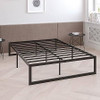 Twin Size 14 Inch Black Metal Steel Slat Platform Bed