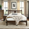Queen Size Farmhouse Style Solid Wood Platform Bed with Headboard in Espresso