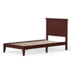 Twin Traditional Solid Oak Wooden Platform Bed Frame with Headboard in Cherry