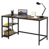 47 Inch Computer Desk Office Study Table Workstation Home with Adjustable Shelf Rustic Brown-M 47 Inch Computer Desk Office Study Table Workstation Home with Adjustable Shelf Rustic Brown-M