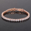 17.6 Ct Rosegold Tennis Bracelet with Shimmering Round CZ