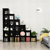 20-Cube DIY Plastic Cube Storage Organizer with Doors