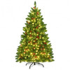 4.5 Feet Pre-lit Hinged Christmas Tree with 300 LED Lights