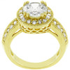 Pave Halo Vintage Crown Ring