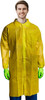 Pack of 50 Yellow Polypropylene Lab Coats XX-Large Size. Unisex Disposable Labcoats 44" Long. Hook 