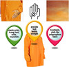 Pack of 30 Orange Lab Jackets. 3XL size. Elastic Wrists, 4 Snap Front, Collar, No Pockets. Polyprop