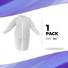 AMZ Medical Supply Disposable Lab Coat 3X-Large. Adult Lab Coat Disposable Collar Gowns. 35 gsm Pol