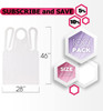 White PE Aprons 28 x 46. Pack of 500 Disposable Polyethylene Aprons 28x46. Ultra Thin Design 1 Mil.