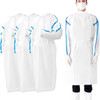 Disposable Gowns X-Small. Pack of 25 White Isolation Gowns. 50 gsm Microporous Surgical Gowns with 