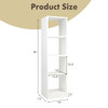 5 Tiers 4-Cube Narrow Bookshelf with 4 Anti-Tipping Kits-White