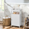 Bathroom Wooden Floor Cabinet with Multifunction Storage Rack-Gray