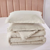 Queen Size Beige 3 Piece Microfiber Reversible Comforter Set