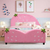 Kids Children Upholstered Berry Pattern Toddler Bed