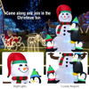 6 Feet Christmas Quick Inflatable Snowman with Penguins