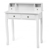 Writing Desk 2-Tier Vanity Desk Computer Desk with 4 Drawers-Pink