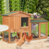 58 Inch Weatherproof Wooden Rabbit Hutch