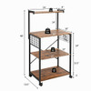 4-Tier Kitchen Baker's Rack on Wheels