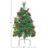 Set of 2 29 Inch Battery Powered Pre-lit Pathway Holiday Christmas Trees