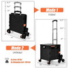 Costway Foldable Utility Cart for Travel and Shopping-Black