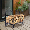 2 Feet Outdoor Heavy Duty Steel Firewood Storage Holder