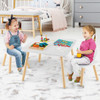 3 Pieces Kids Table and Chairs Set for Arts Crafts Snack Time-White