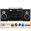 Trexonic 3-Speed Vinyl Turntable Home Stereo System with CD Player, Dual Cassette Player, Bluetooth