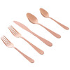 Gibson Home Stravidia 20 Piece Flatware Set in Rose Gold Stainless Steel