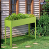 Green Heavy Duty Galvanized Steel Outdoor Elevated Raised Garden Planter