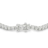 Silvertone Finish Victorian Cubic Zirconia Tennis 8 Inch Bracelet