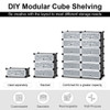 12-Cube DIY Portable Plastic Shoe Rack with Transparent Doors-White