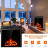 22.5 Inch Electric Fireplace Insert Freestanding and Recessed Heater