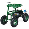 Extendable Handle Garden Cart Rolling Wagon Scooter