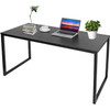 Black Metal Frame Wood Top Modern Home Office Laptop Computer Desk Writing Table