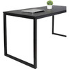 Black Metal Frame Wood Top Modern Home Office Laptop Computer Desk Writing Table