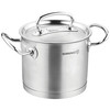 Korkmaz Proline Professional Series 14.5 Liter Stainless Steel Extra Deep Casserole with Lid in Sil