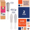 White Foot Rasp & Double Sided Callus Remover, Set of Stainless Steel 2 Sided Foot File and Additio