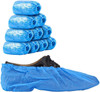 Disposable Shoe Covers 16" x 6". Pack of 4000 Blue Boot Covering. Polyethylene Shoe Booties. Waterp