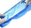 Disposable Shoe Covers 16" x 6". Pack of 4000 Blue Boot Covering. Polyethylene Shoe Booties. Waterp