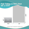 1 Pack of Poly Tubing on Roll; Clear 24" x 1475'. Thickness 2 Mil. Polyethylene Packaging for Light