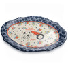 Urban Market Life on the Farm 18.5 Inch Oval Ceramic Serving Platter in Floral Farm Pattern