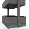 4 Tier Vertical Wooden Planter Box Raised Bed Grey