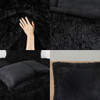 King/CAL King Black Soft Sherpa Faux Fur 3-Piece Comforter Set with Pillow Shams