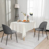 Set of 2 Modern Grey Velvet Upholstered Dining Chair with Metal Legs