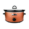 Brentwood 3.5 Quart Diamond Pattern Slow Cooker in Copper