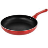 Better Chef 10in Silver Metallic Non Stick Gourmet Fry Pan in Red