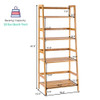 47.5 In 4-Tier Multifunctional Bamboo Bookcase Storage Stand Rack