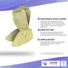 Disposable Shoe Covers for Indoors Non Slip. Pack of 10 Yellow Shoe Booties; Disposable Polypropyle