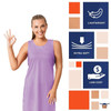 Purple Hospital Gown XX-Large. Pack of 20 Patient Robes for Women. 100% Cotton Patient Gowns. Women