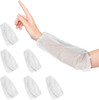 Disposable Sleeve Covers 18 Inch. Pack of 100 White Disposable Sleeves with Elastic Ends. 1.5 Mil P