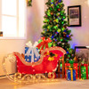 4 FT Long Christmas Sleigh Decoration with 94 Pre-lit Warm Bright LED Lights